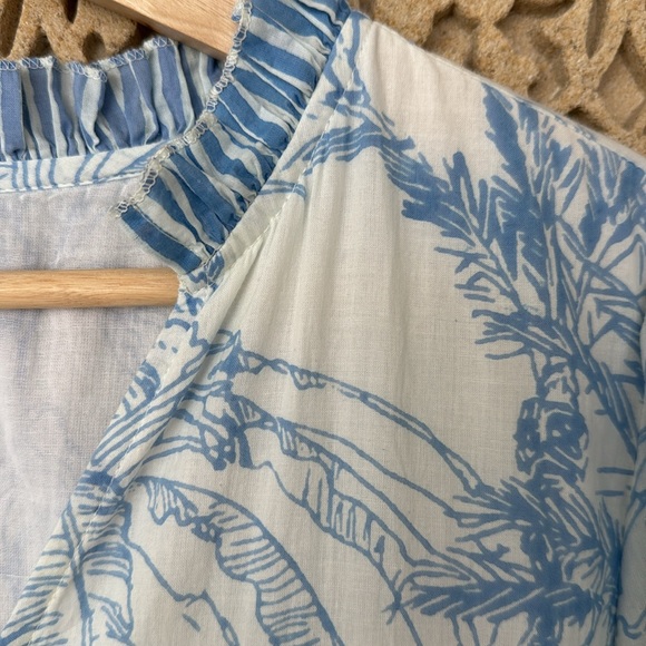 Charleston Shoe Company Charlee Alexis Dress Blue Tropical Pattern  Size Medium - Picture 6 of 9